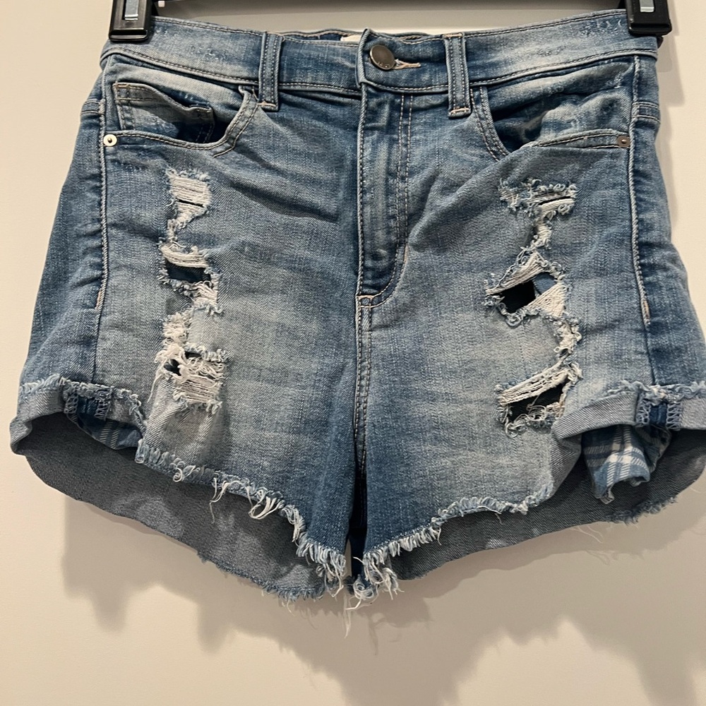 Distressed Denim Shorts